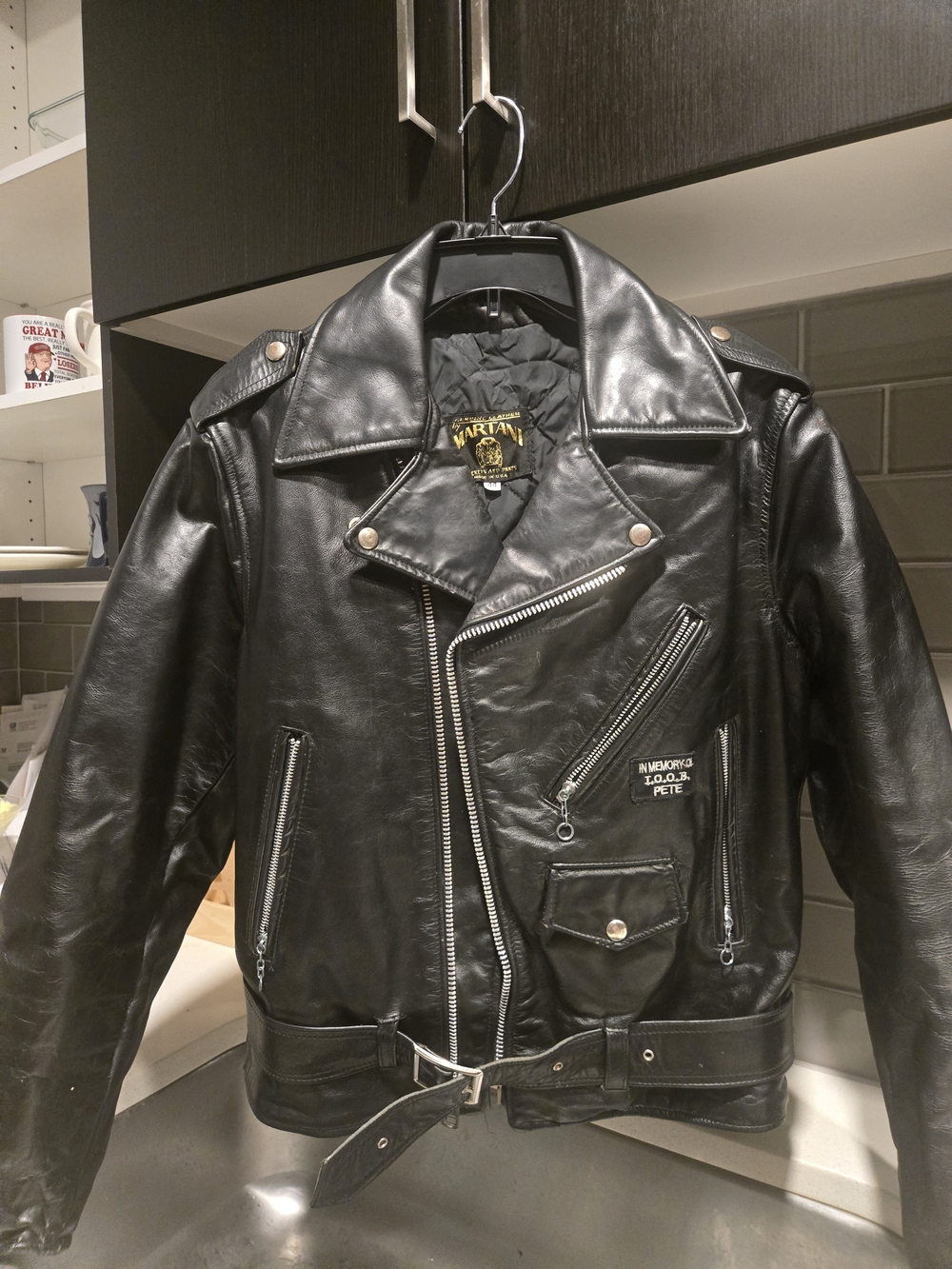 Vintage Black Genuine Leather Moto Jacket - Men's Performance Biker